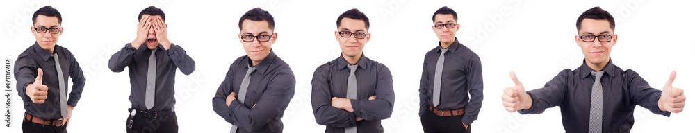 Young smiling man isolated on white Young smiling man isolated on white
