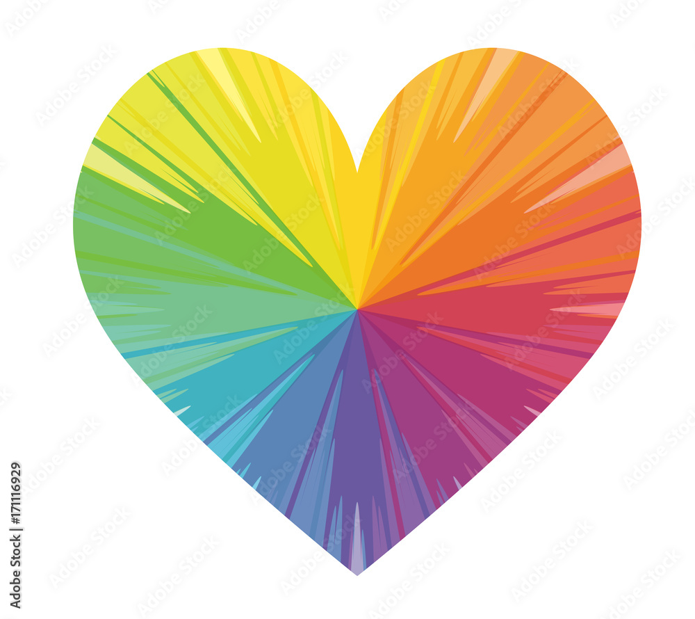 love  multicolored abstract icon