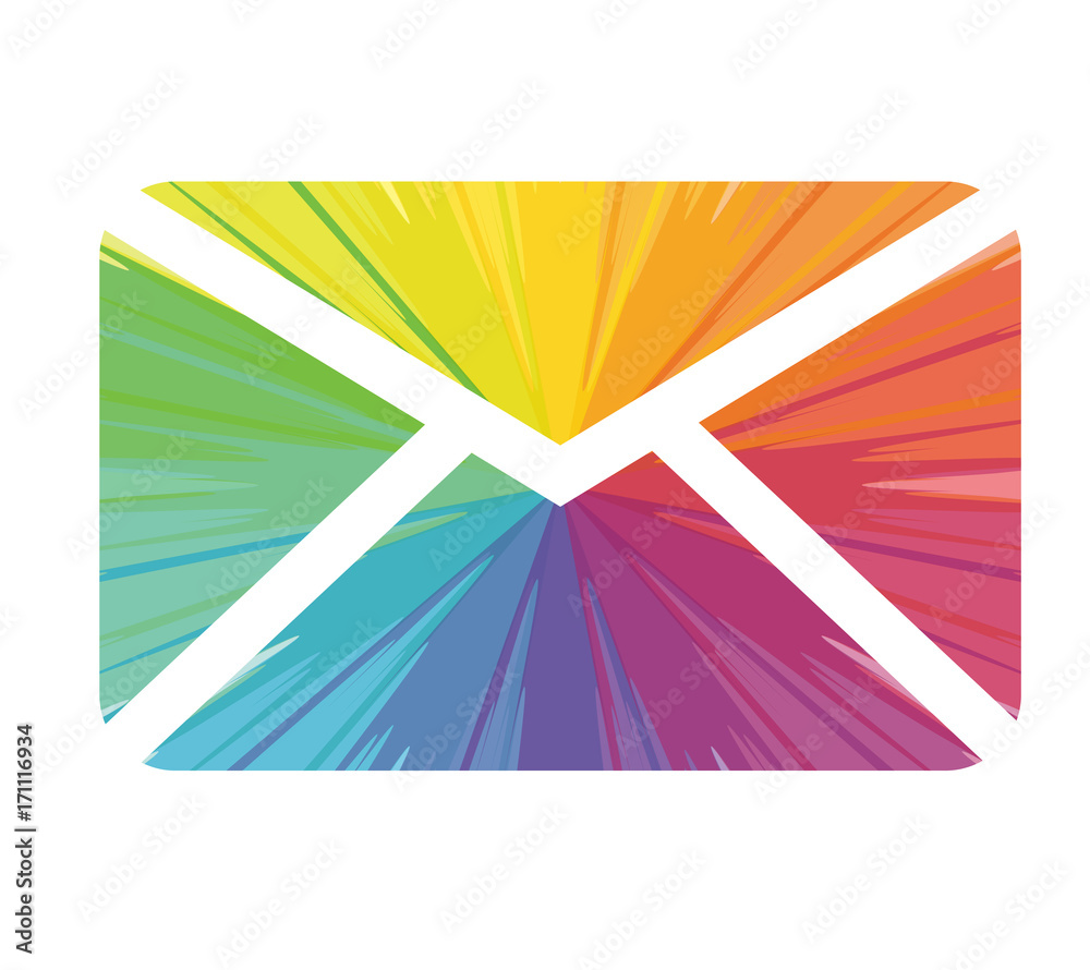 Obraz premium mail multicolored abstract icon