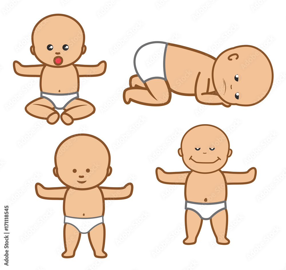Cute Cartoon Babies Characters - clip-art characters vector Cute Cartoon Babies Characters - clip-art characters vector