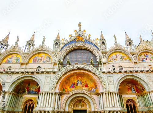 Cathedral of San Marco, Venice, Italy. Roof architecture details