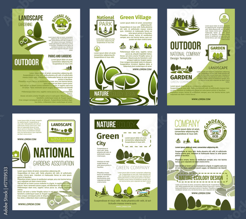Ecology posters set for environment design