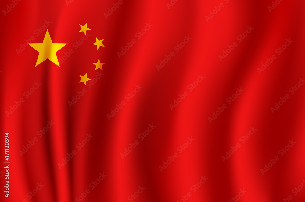 Flag of China in 3d format Flag of China in 3d format