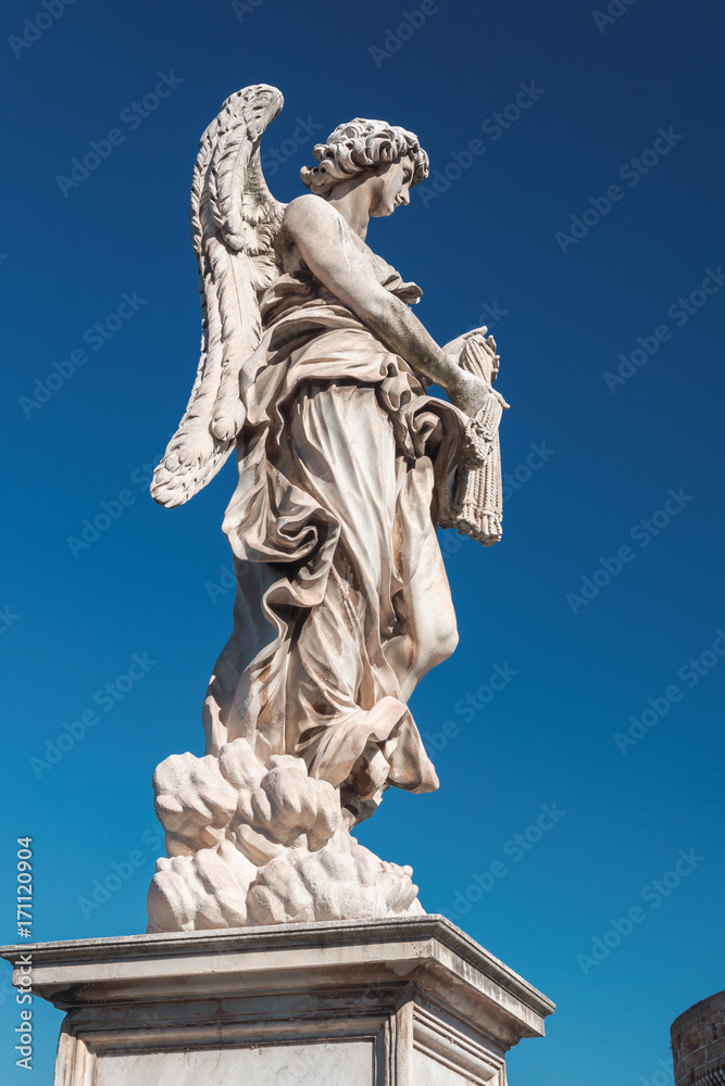 Angel with whips on the bridge of Saint Angel in Rome