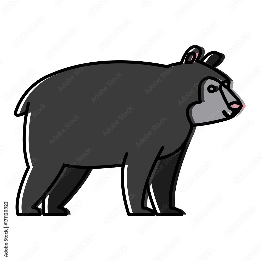 Obraz premium bear cartoon animal icon vector illustration graphic design