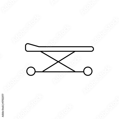 hospital wheel bed icon