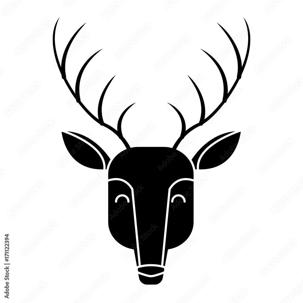 Reindeer animal cartoon icon vector illustration graphic design
