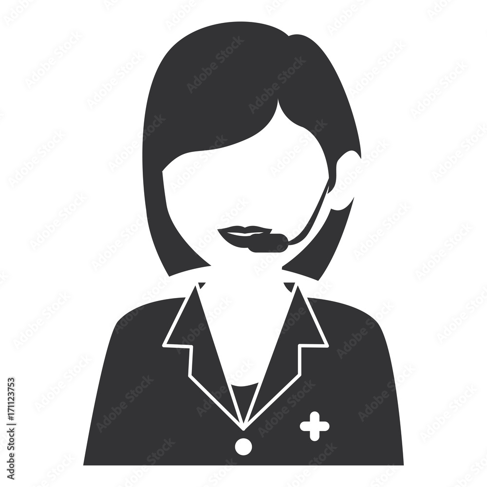 medical call center operator vector illustration design medical call center operator vector illustration design