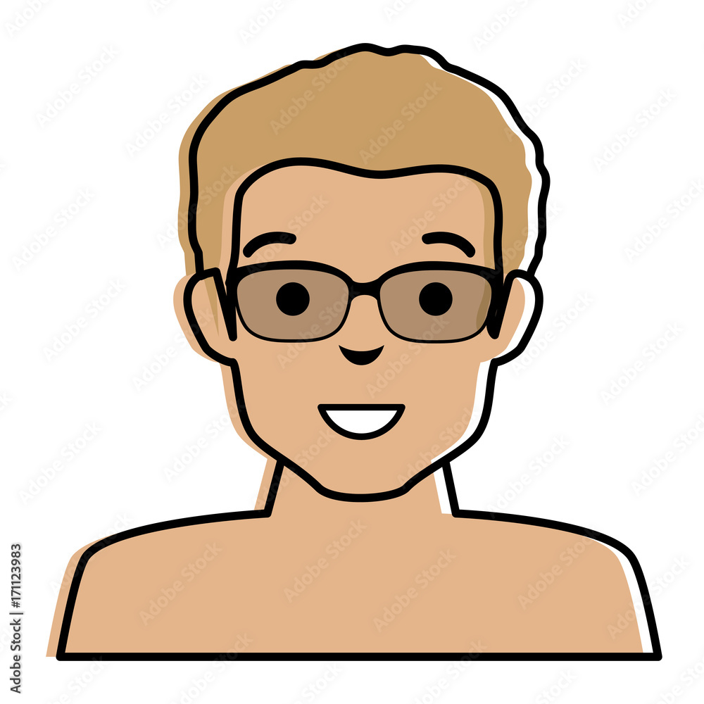 young man shirtless avatar character vector illustration design young man shirtless avatar character vector illustration design