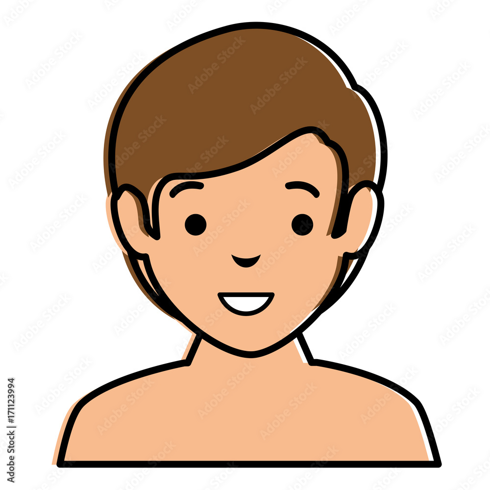 young man shirtless avatar character vector illustration design young man shirtless avatar character vector illustration design