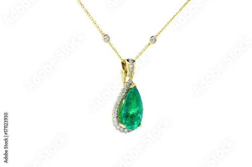emerald chain necklace
