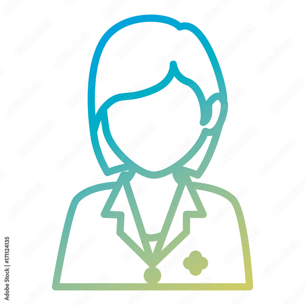 nurse beautiful avatar character vector illustration design