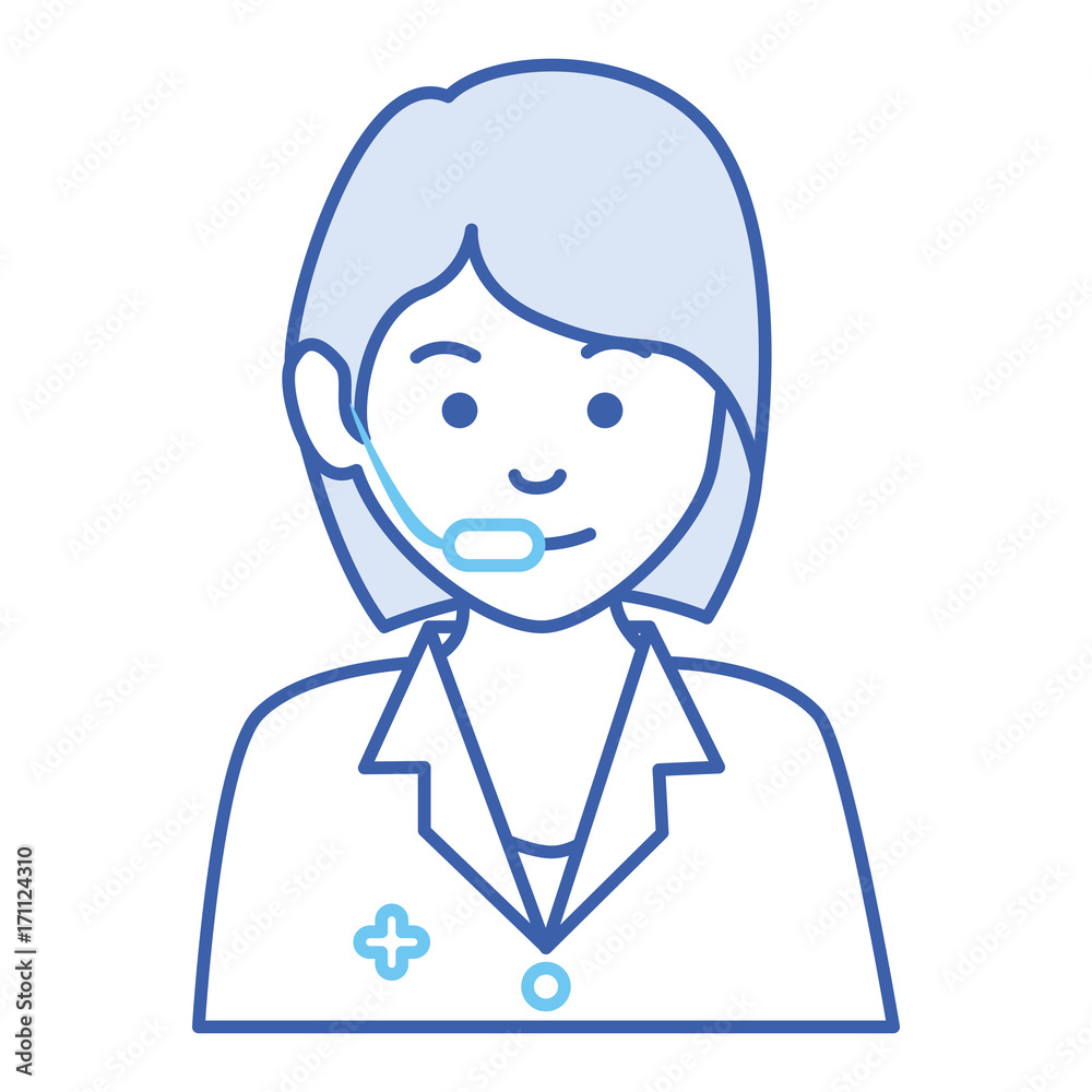 medical call center operator vector illustration design medical call center operator vector illustration design