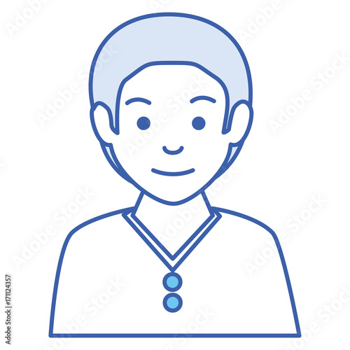 young man avatar character vector illustration design