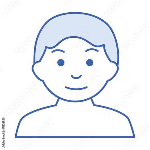young man shirtless avatar character vector illustration design