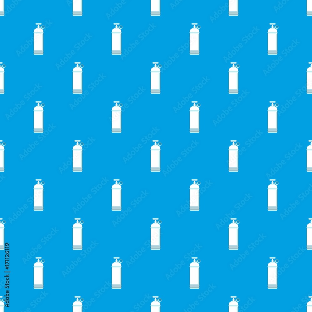 Compressed gas container pattern seamless blue Compressed gas container pattern seamless blue