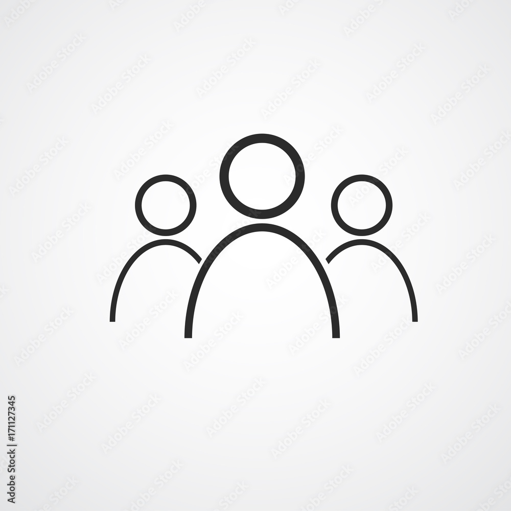 People icon. Group of humans sign. Team work symbol People icon. Group of humans sign. Team work symbol