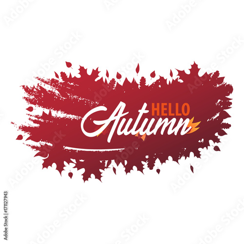 Autumn Background with leaves for shopping sale or promo poster and frame leaflet or web banner. Vector illustration template.