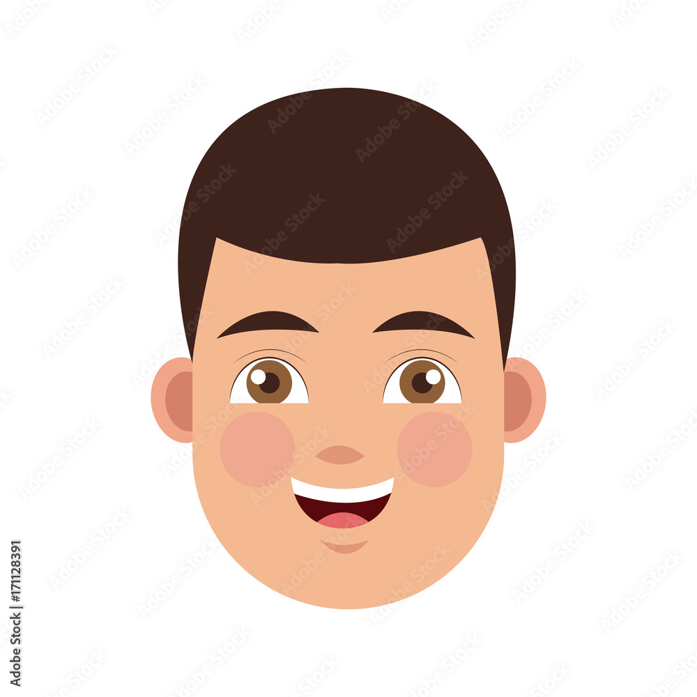 Young man cartoon icon vector illustration graphic design