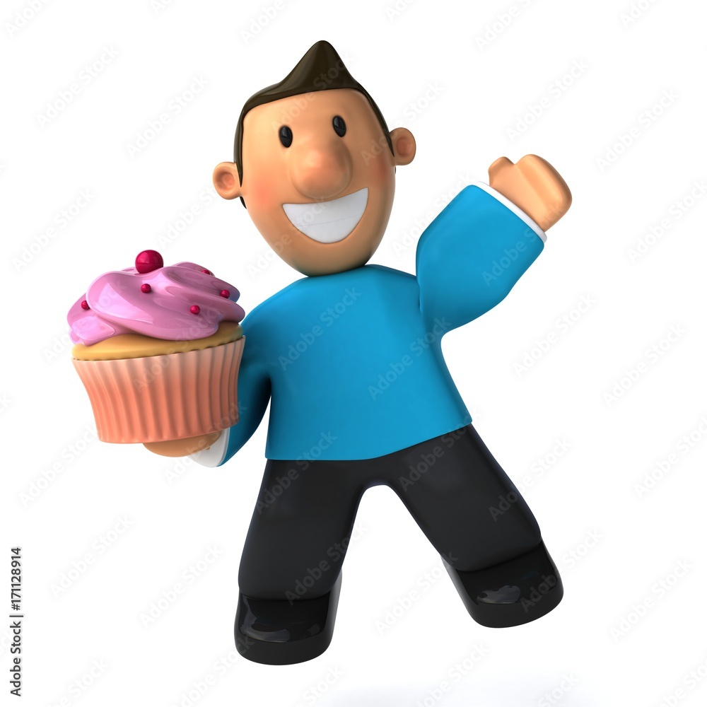 Fun casual man - 3D Illustration Fun casual man - 3D Illustration