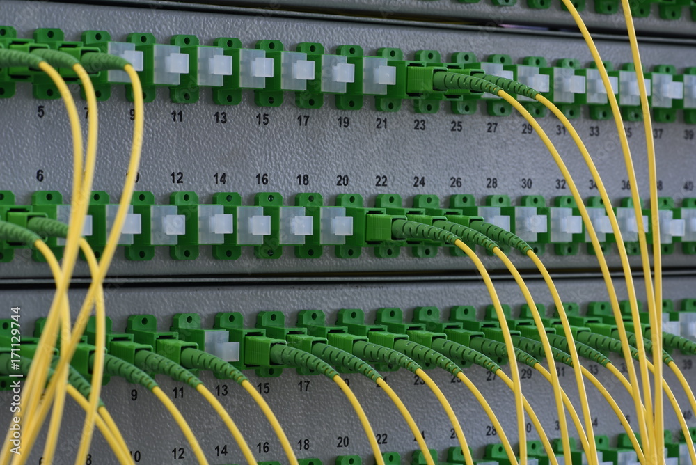 Optical distribution panels with fiber cables at passive optical network Optical distribution panels with fiber cables at passive optical network