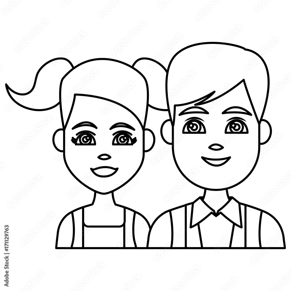 Young couple cartoon icon vector illustration graphic design Young couple cartoon icon vector illustration graphic design
