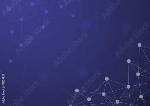 abstract purple background, technology network computer and data concept, dot line connection.