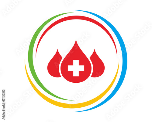 red droplets blood donors medic healthcare clinic  icon image vector