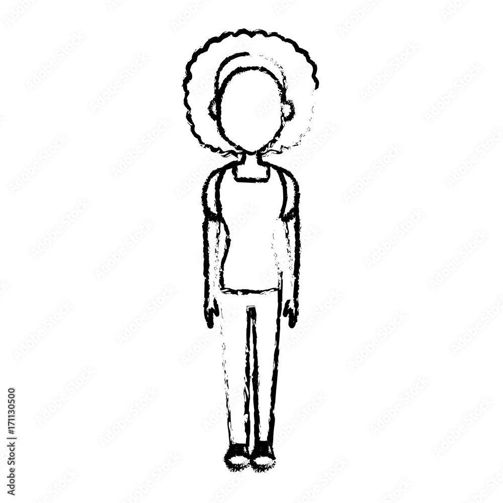 Young woman cartoon icon vector illustration graphic design Young woman cartoon icon vector illustration graphic design
