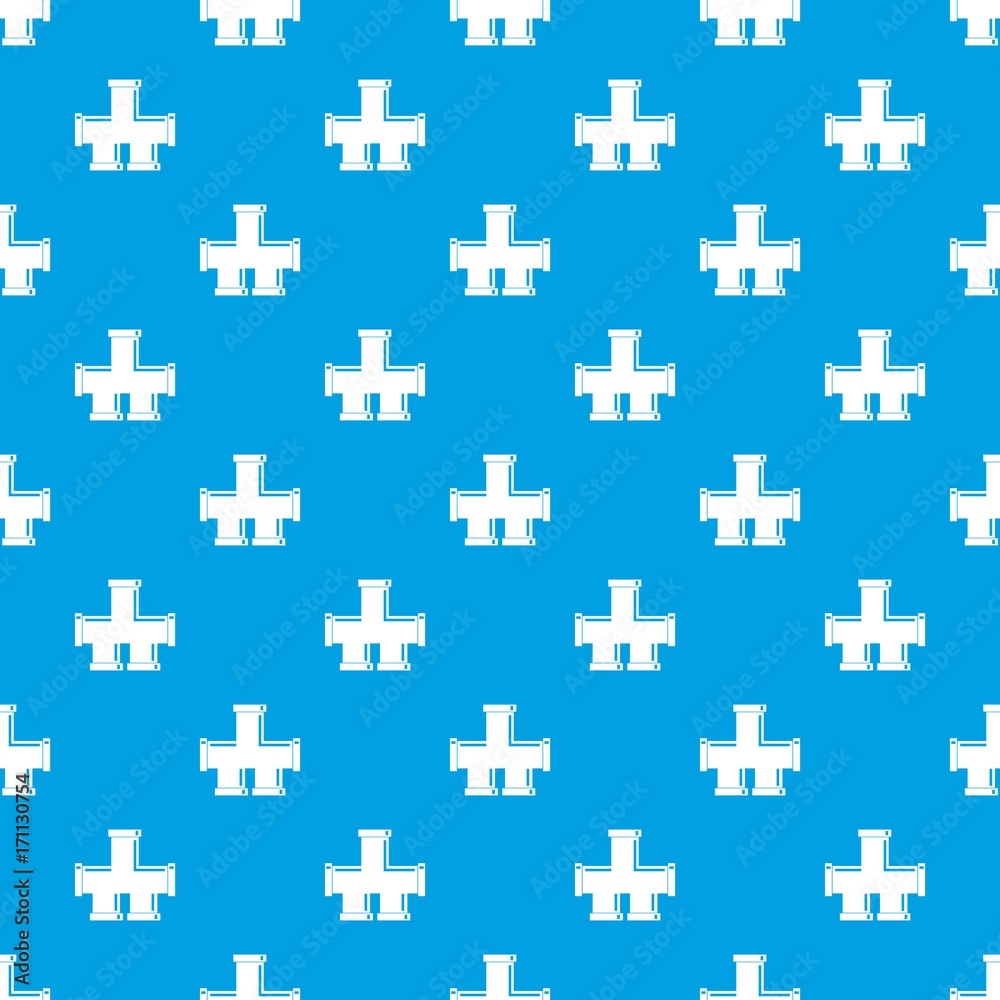 Naklejka premium Drain system pattern seamless blue