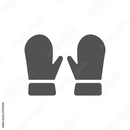 Mittens vector icon on white background