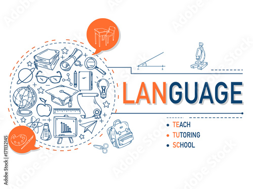 Language icons collection illustration design.vector