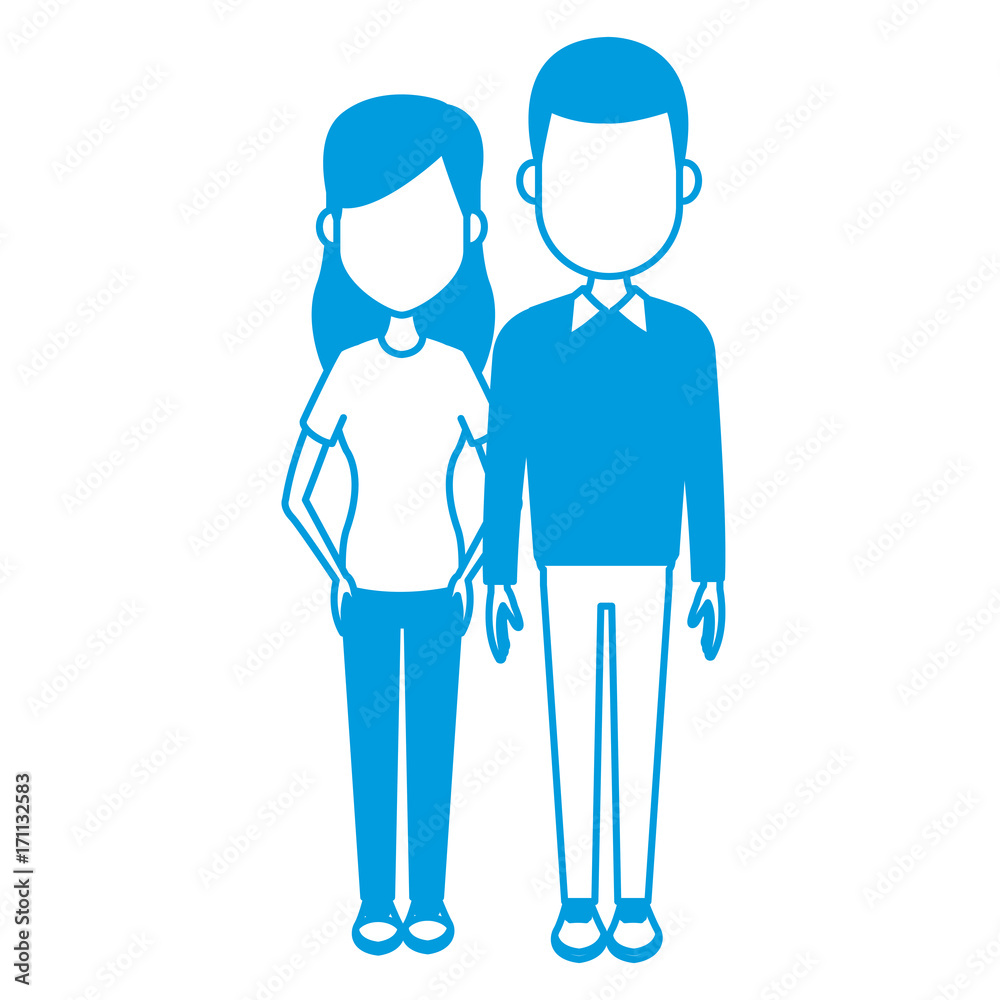 Young couple cartoon icon vector illustration graphic design Young couple cartoon icon vector illustration graphic design