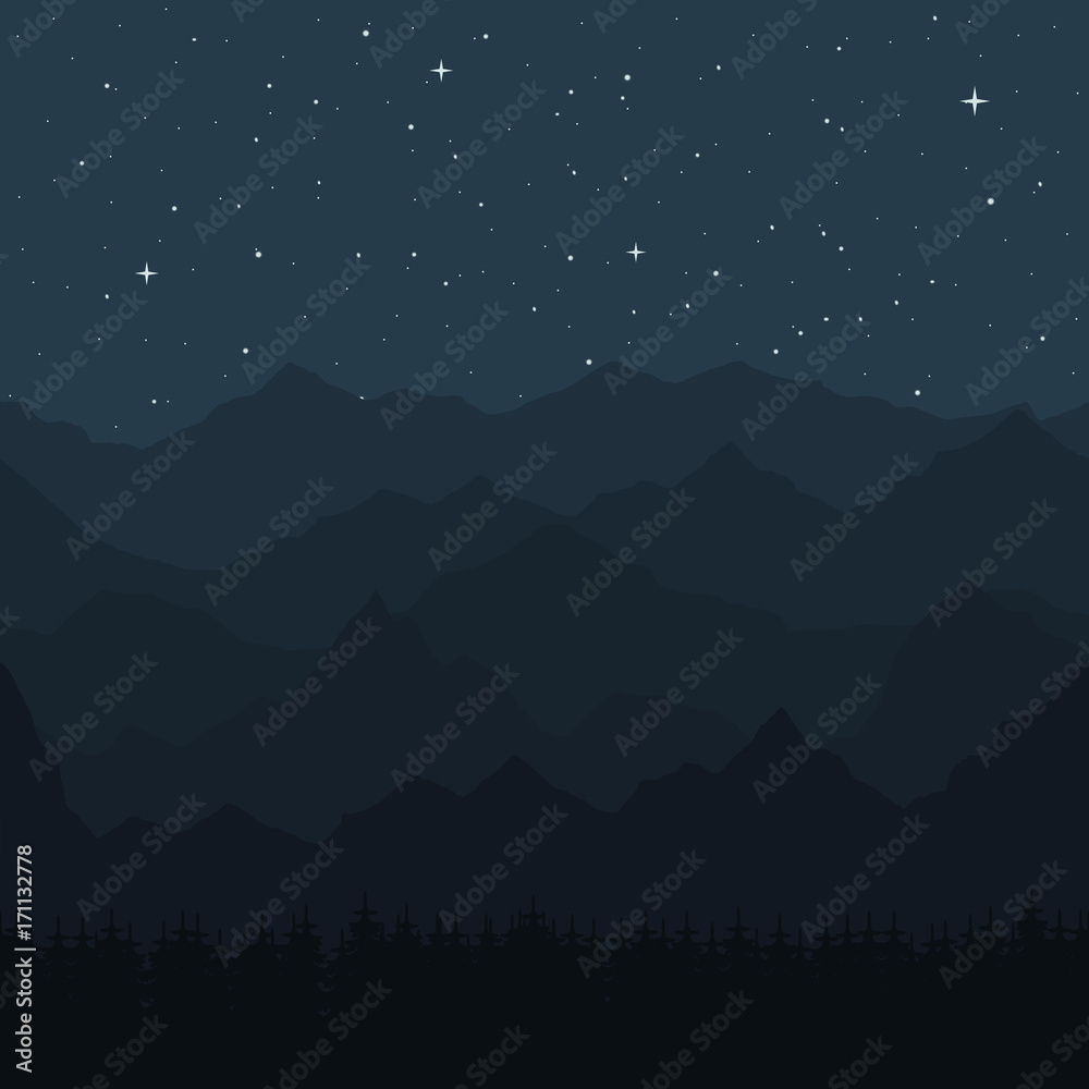 Seamless background with mountain peaks