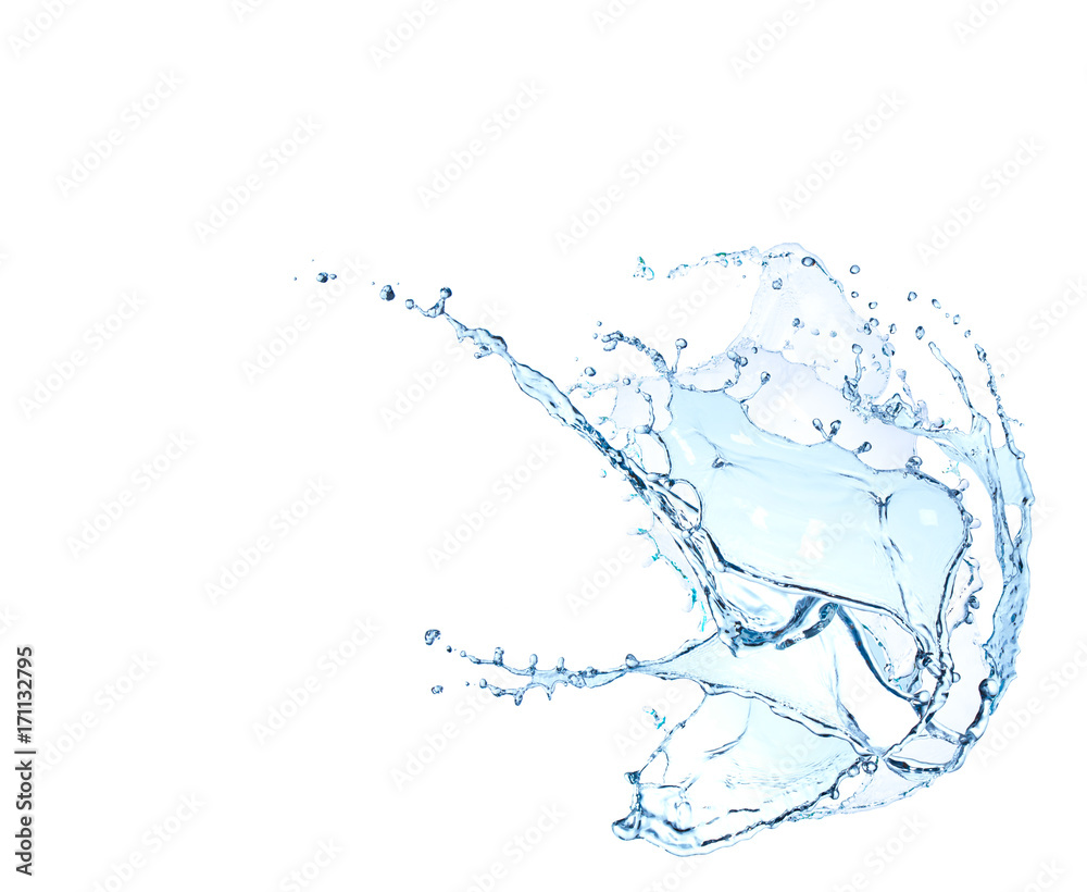Water splash isolated on white Water splash isolated on white