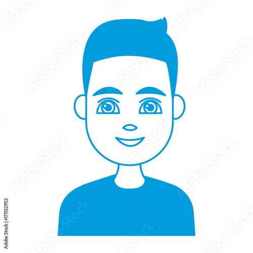 Young man cartoon icon vector illustration graphic design