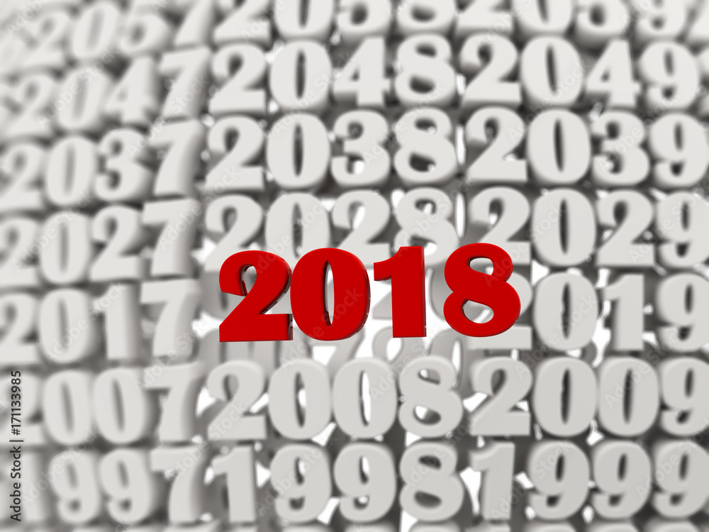 2018 Happy New Year symbol with other years 2018 Happy New Year symbol with other years