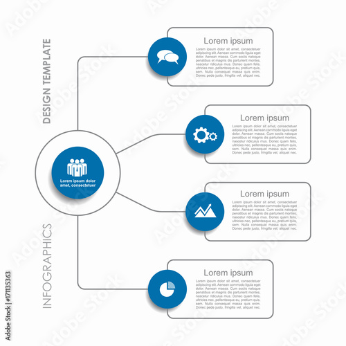 Infographic template. Can be used for workflow layout, diagram, business step options, banner, web design.