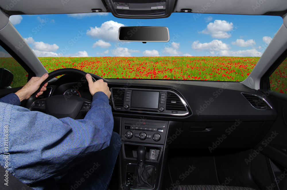 man inside the car man inside the car