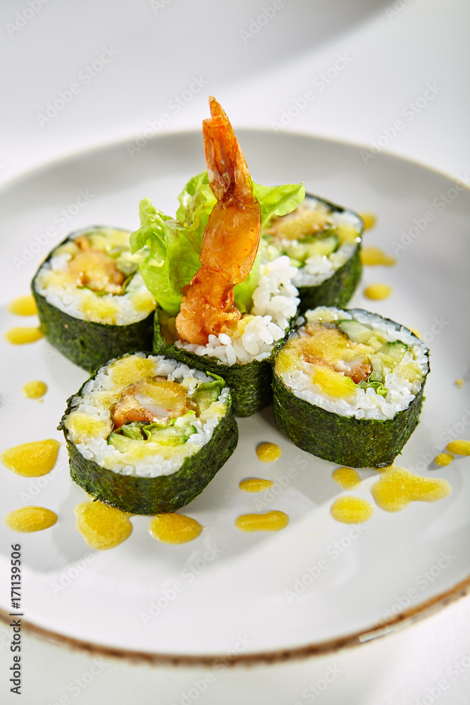 Exquisite Asian menu in the restaurant Exquisite Asian menu in the restaurant