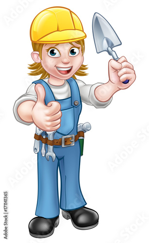 Builder Bricklayer Construction Worker Trowel Tool