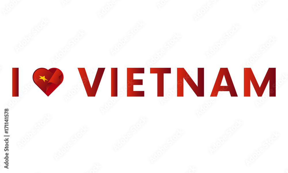 I love Vietnam sticker slogan vector design with heart and waving flag icon. I love Vietnam sticker slogan vector design with heart and waving flag icon.