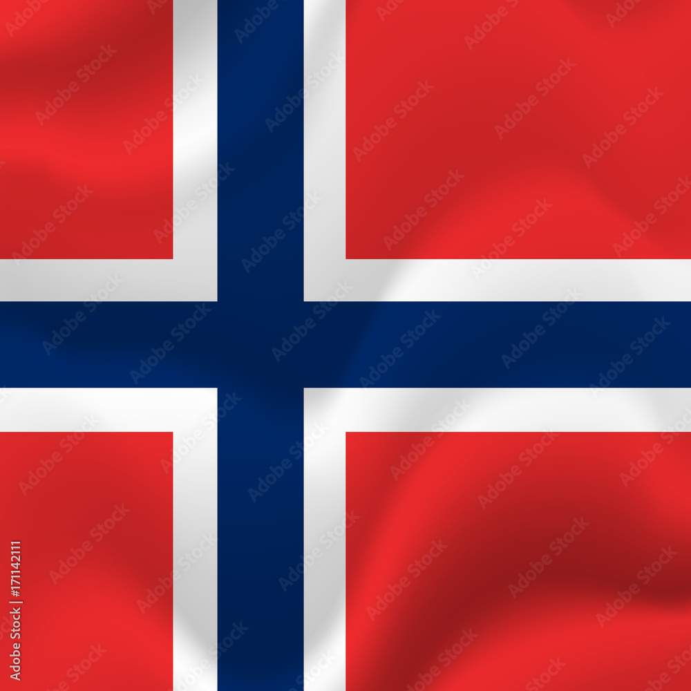 Norway waving flag. Vector illustration. Norway waving flag. Vector illustration.