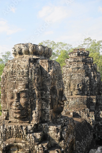 Steinstatuen im Bayon Tempel