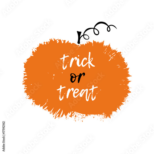Trick or treat. Grunge style. Vector illustration.