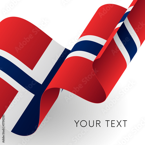 Norway flag. Patriotic design. Vector illustration.
