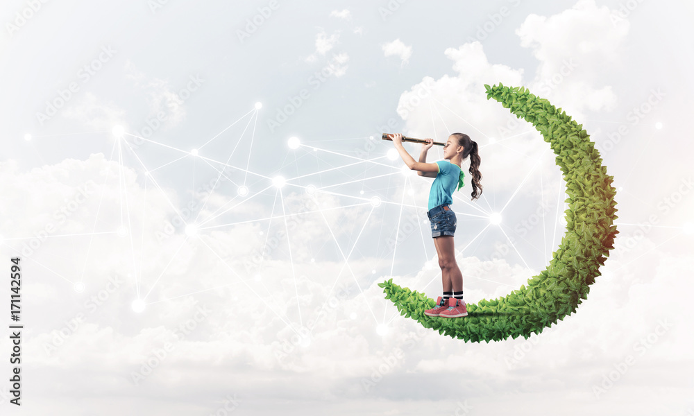 Idea of children Internet communication or online playing and pa Idea of children Internet communication or online playing and pa