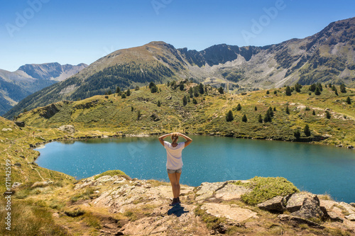 Lakes and ski lifts located in Andorra photo