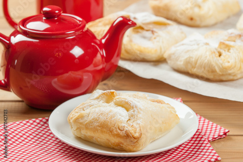 Homebaked Hungarian Cheese Puff Pastry Parcels. photo