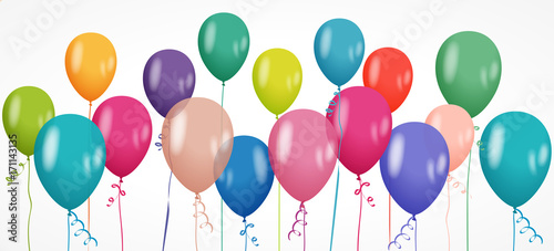 bannière ballons colorés